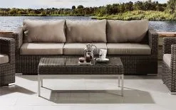 Fog Havemøbler SEVILLA 3 PERSONERS SOFA FLET NATURGRÅ INKL. HYNDER 222X80CM
