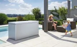 BIOHORT LOUNGEBOX STR. 160 SØLV METALLIC 160X83,5X70CM -Haveindretning Butik 2127212 1223055 BIOHORT2520LOUNGEBOX2520STR.2520160 1