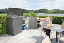 BIOHORT HIGHBOARD STR. 160 MØRKEGRÅ METALLIC 160X118X70CM -Haveindretning Butik 2127259 1223086 BIOHORT2520HIGHBOARD2520STR.2520160 1