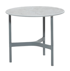 CANE-LINE TWIST SOFABORDUNDERSTEL LILLE LYSEGRÅ ALU H38CM -Haveindretning Butik 2128517 9135487 CANE LINE TWIST