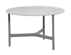 CANE-LINE TWIST SOFABORDUNDERSTEL MEDIUM LYSEGRÅ ALU H42CM -Haveindretning Butik 2128518 9135489 CANE LINE TWIST