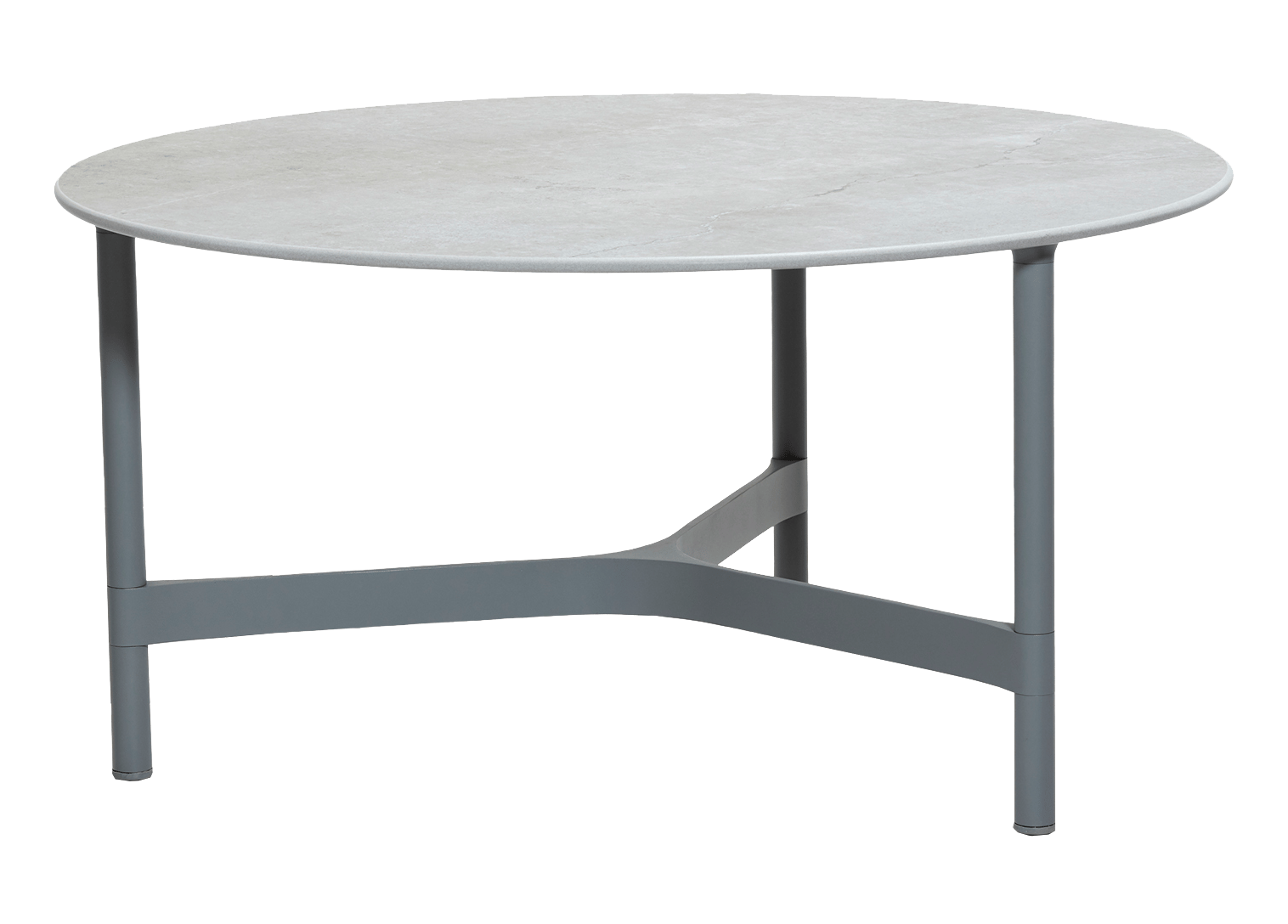 CANE-LINE TWIST SOFABORDUNDERSTEL LARGE LYSEGRÅ ALU H45CM 5 CANE-LINE TWIST SOFABORDUNDERSTEL LARGE LYSEGRÅ ALU H45CM - Billede 3