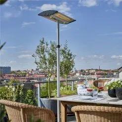 HORTUS TERRASSEVARMER GULVMODEL GT SØLV 1000/2000W MED FJERNBETJENING -Haveindretning Butik 2131514 1840417 HORTUS2520TERRASSEVARMER