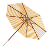 SKAGERAK ATLANTIS PARASOL Ø330CM OLIERET KAPUR MED HVID/GUL STRIBET DUG Ø4,8X274CM -Haveindretning Butik 2136911 9139964 SKAGERAK ATLANTIS PARASOL