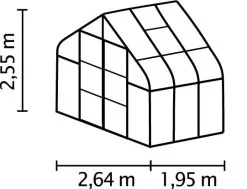 VITAVIA DIANA 5000 GRØN DRIVHUS 3MM DELT GLAS -Haveindretning Butik 2137988 1254475 VITAVIA2520DIANA252050002520GR25C32598N 88001035 2