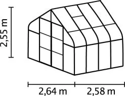 VITAVIA DIANA 6700 SORT DRIVHUS 3MM DELT GLAS -Haveindretning Butik 2138453 2151342 VITAVIA2520DIANA252067002520SORT 89001036 2