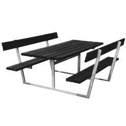 Hortus BORDBÆNKSÆT SIF SORT GRUNDMALET 42MM 180X85X175CM