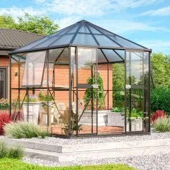 VITAVIA HERA 2 9000 SORT DRIVHUS 3MM HÆRDET GLAS / 6MM POLYTAG -Haveindretning Butik 2146725 1537199 VITAVIA HERA 2 9000 SORT 1