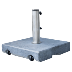 CANE-LINE PARASOLFOD 50KG MED HJUL MAT GRÅ GRANIT