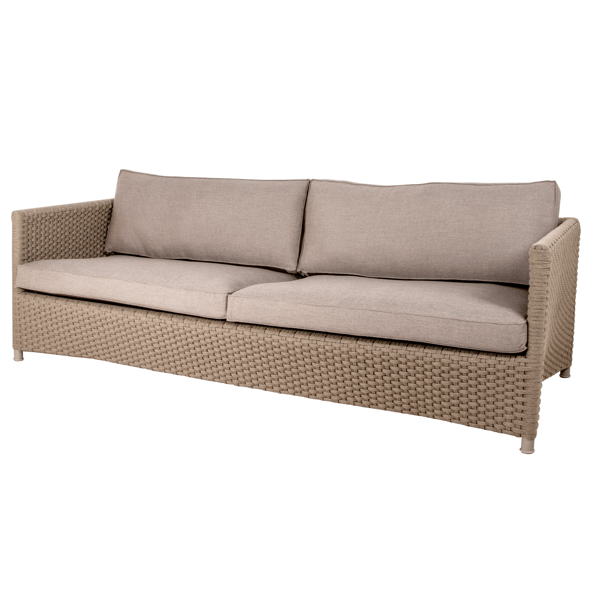 CANE-LINE DIAMOND 3-PERS SOFA INCL HYNDESÆT TAUPE 4 CANE-LINE DIAMOND 3-PERS SOFA INCL HYNDESÆT TAUPE - Billede 2