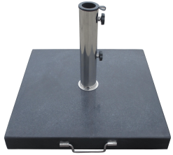 PARASOLFOD FIRKANTET 50X50CM HJUL 42KG SORT