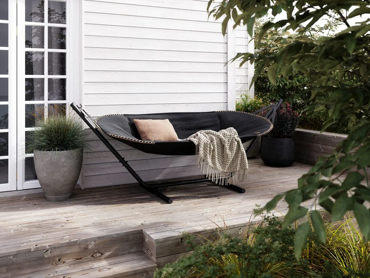 SACKIT COBANA HÆNGEKØJE SORT PÅ ALUMINIUMSSTEL 5 SACKIT COBANA HÆNGEKØJE SORT PÅ ALUMINIUMSSTEL - Billede 3