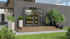 VITAVIA IDA 1300 SORT DRIVHUS 3MM DELT GLAS