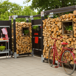 PLUS CUBIC BRÆNDEVÆG 179052-15 SORT GRUNDET STOLPER 206X188X50CM SAML SELV -Haveindretning Butik 2152983 1592215 2