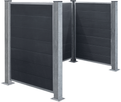 PLUS RENOVATIONSSKJUL FUTURA MED STÅLSTOLPER TIL FUNDAMENT 198X127X108CM