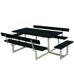 PLUS BASIC BB-SÆT 185815-15 M/PÅBYG + 2 RYGLÆN SORT USAMLET HUSK EFTERBEHANDLING