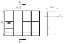 RENZ BREVKASSE RETROFIT XL STANDARD 1638X1190MM RAL 7022M 9 RENZ BREVKASSE RETROFIT XL STANDARD 1638X1190MM RAL 7022M -Haveindretning Butik 2154739 2301934 RENZ BREVKASSE RETROFIT XL