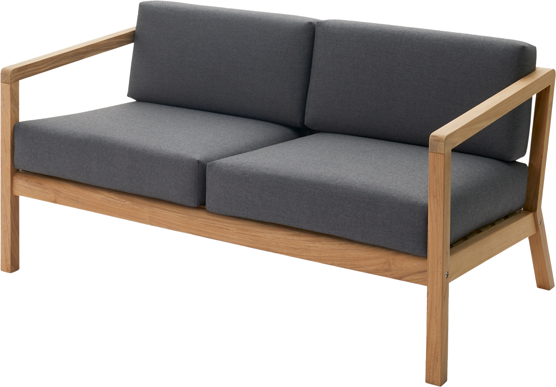 SKAGERAK VIRKELYST LOUNGESOFA TEAK MED MØRKEGRÅ HYNDER 142X83X65CM 3 SKAGERAK VIRKELYST LOUNGESOFA TEAK MED MØRKEGRÅ HYNDER 142X83X65CM