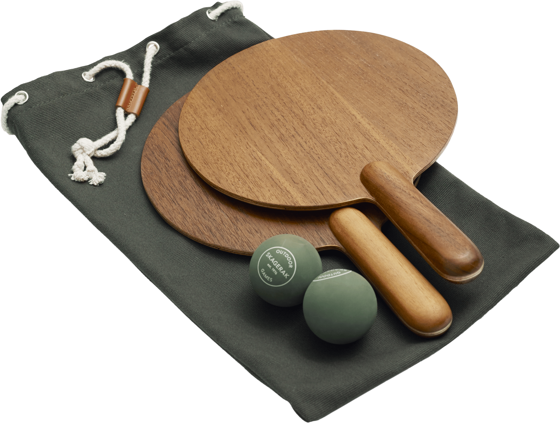 SKAGERAK STRANDTENNIS 2 BAT I TEAK INKL 2 GUMMIBOLDE OG KANVASPOSE TIL OPBEVARING 4 SKAGERAK STRANDTENNIS 2 BAT I TEAK INKL 2 GUMMIBOLDE OG KANVASPOSE TIL OPBEVARING - Billede 2