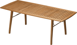 SKAGERAK BALLARE BORD TEAK INKL 2 STK TILLÆGSPLADER 196/296X90X73CM