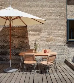 SKAGERAK ATLANTIS PARASOL Ø330CM MERANTI STOK MED NATUR DUG Ø4,8X274CM -Haveindretning Butik 2155371 9101891 SKAGERAK ATLANTIS PARASOL 2