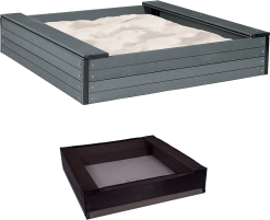 Nordic Play SANDKASSE MED SÆDE KOMPOSIT 120X120CM INKL NET