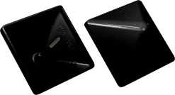 KOKILLE ALU STOLPEHAT PYRA 78 SORT TIL 75 X 75 MM STOLPE