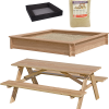 Nordic Play SANDKASSE OG BORDBÆNKSÆT TIL BØRN INKL NET OG 200KG SAND -Haveindretning Butik 2155582 2021774 primary