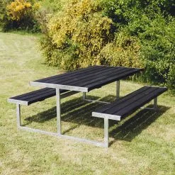 Hortus BORDBÆNKSÆT LOKE SORT GRUNDMALET 42MM 185X75X180CM -Haveindretning Butik 2155601 2083017 1