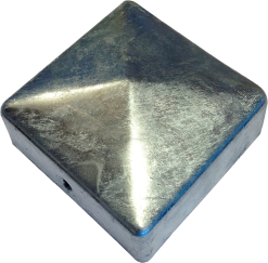 NSH STOLPEHAT GALV. 97X97MM M/FASTG. HULLER - 2MM