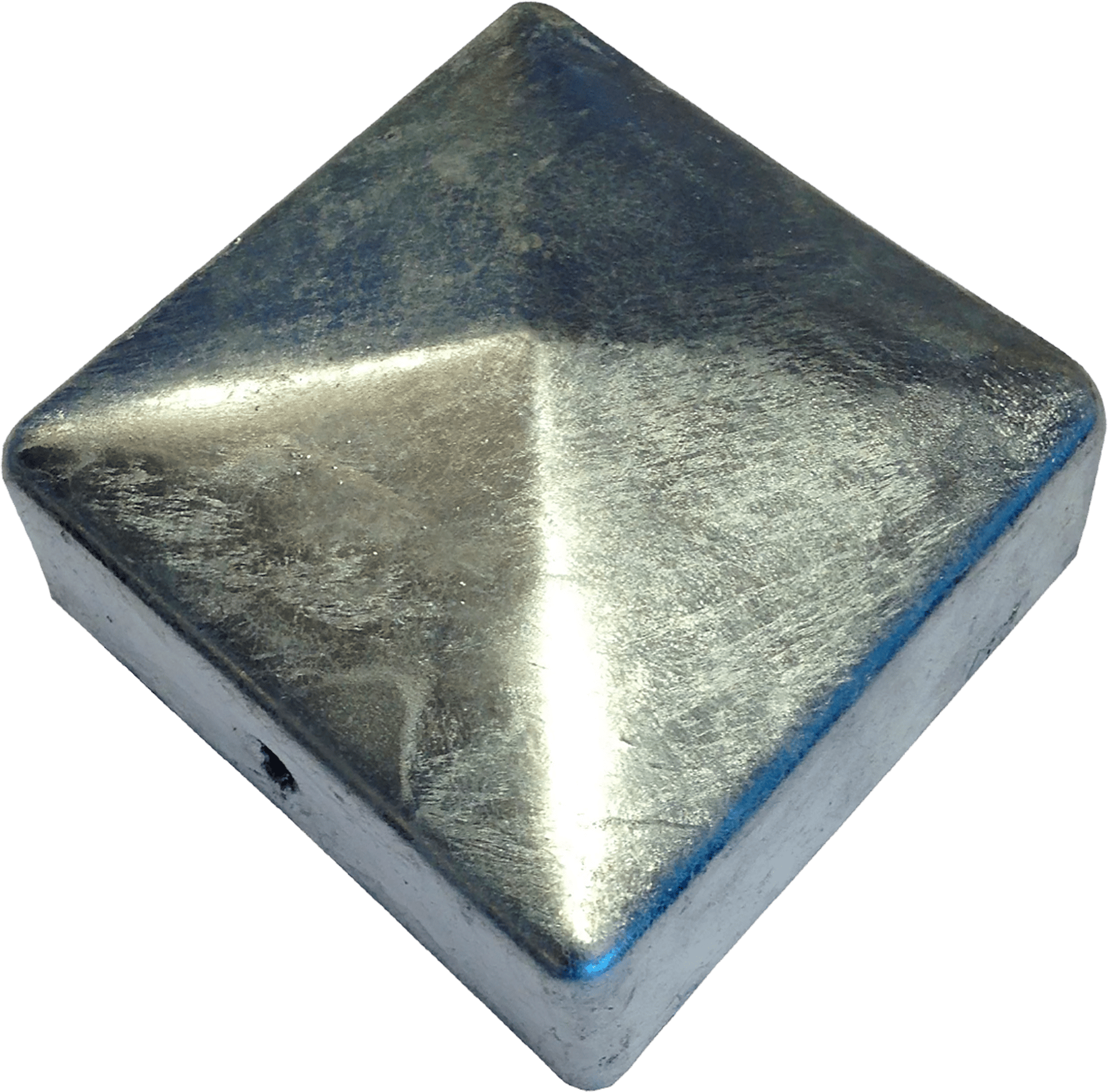 NSH STOLPEHAT GALV. 101X101MM M/FASTG. HULLER - 2MM 4 NSH STOLPEHAT GALV. 101X101MM M/FASTG. HULLER - 2MM - Billede 2