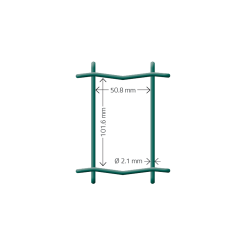 Hortus NSH HAVEHEGN GRØN 5X10X80CM PLASTBELAGT - 10M - 1,8/2,2MM TRÅD -Haveindretning Butik 2155636 5255146 2