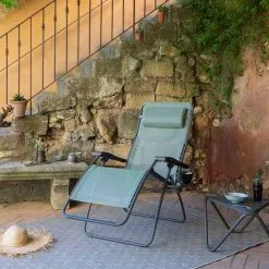 LAFUMA FUTURA RELAXSTOL BATYLINE HYNDE MOSGRØN MED GRÅT STEL -Haveindretning Butik 2160374 9143589 LAFUMA FUTURA RELAXSTOL 3