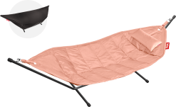 FATBOY HEADDEMOCK DELUXE PINK SHRIMP SÆT MED HÆNGEKØJE, PUDE OG REGNCOVER