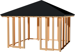 PLUS PAVILLON M/SKYDEDØR USAMLET. HUSK EFTERBEHANDLING (PAVILLION4)