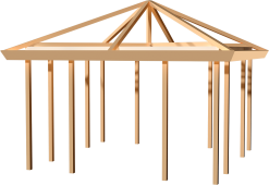 PLUS PAVILLON GRUNDSÆT UDEN TAG TRYKIMP. 387X294X387CM