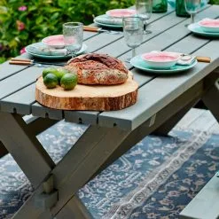 PLUS NOSTALGI BORD GRÅMALET 75X72X177CM 18590-18 -Haveindretning Butik 2161572 1506112 1