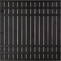 PLUS RUSTIK PLANKEHEGN SORT GRUNDMALET 180X180CM -Haveindretning Butik 2161637 1668684 primary 1