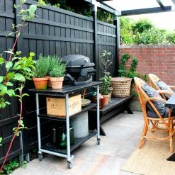 PLUS RUSTIK PLANKEHEGN SORT GRUNDMALET 180X180CM -Haveindretning Butik 2161639 1668684 2 1