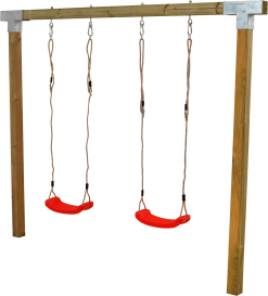 PLUS CUBIC GYNGESTATIV INKL. 2 RØDE GYNGESÆDER TRYKIMPR. 209X268CM