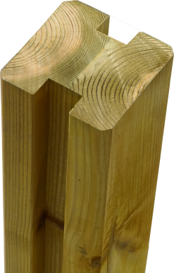 PLUS PROFILSTOLPE 9X9X268CM OMLIMET MED 2 SPOR TRYKIMPR.