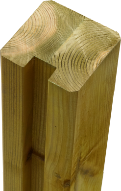 PLUS PROFILSTOLPE 9X9X268CM OMLIMET MED 1 SPOR TRYKIMPR.