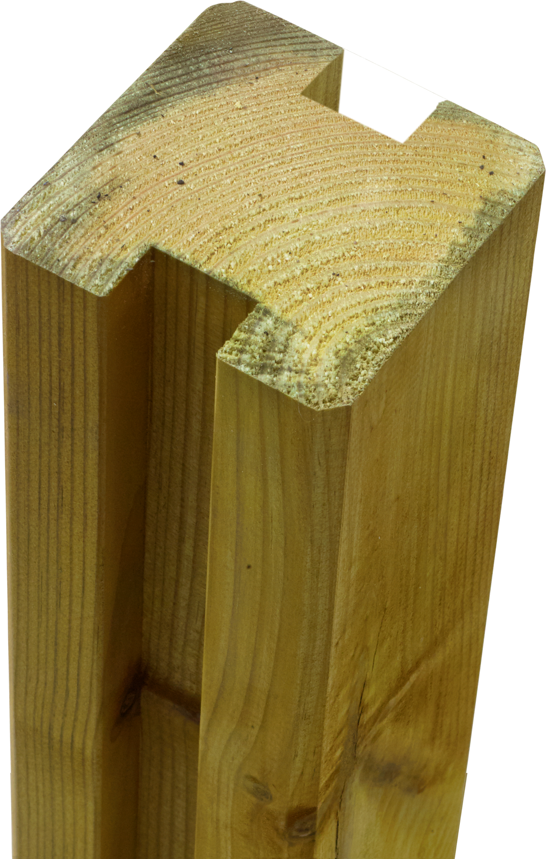 PLUS PROFILSTOLPE 9X9X268CM KRYDSSKÅRET MED 2 SPOR TRYKIMPR. 3 PLUS PROFILSTOLPE 9X9X268CM KRYDSSKÅRET MED 2 SPOR TRYKIMPR.