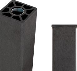 PLUS KOMPOSITSTOLPE 9X9X135CM MED STÅLKERNE