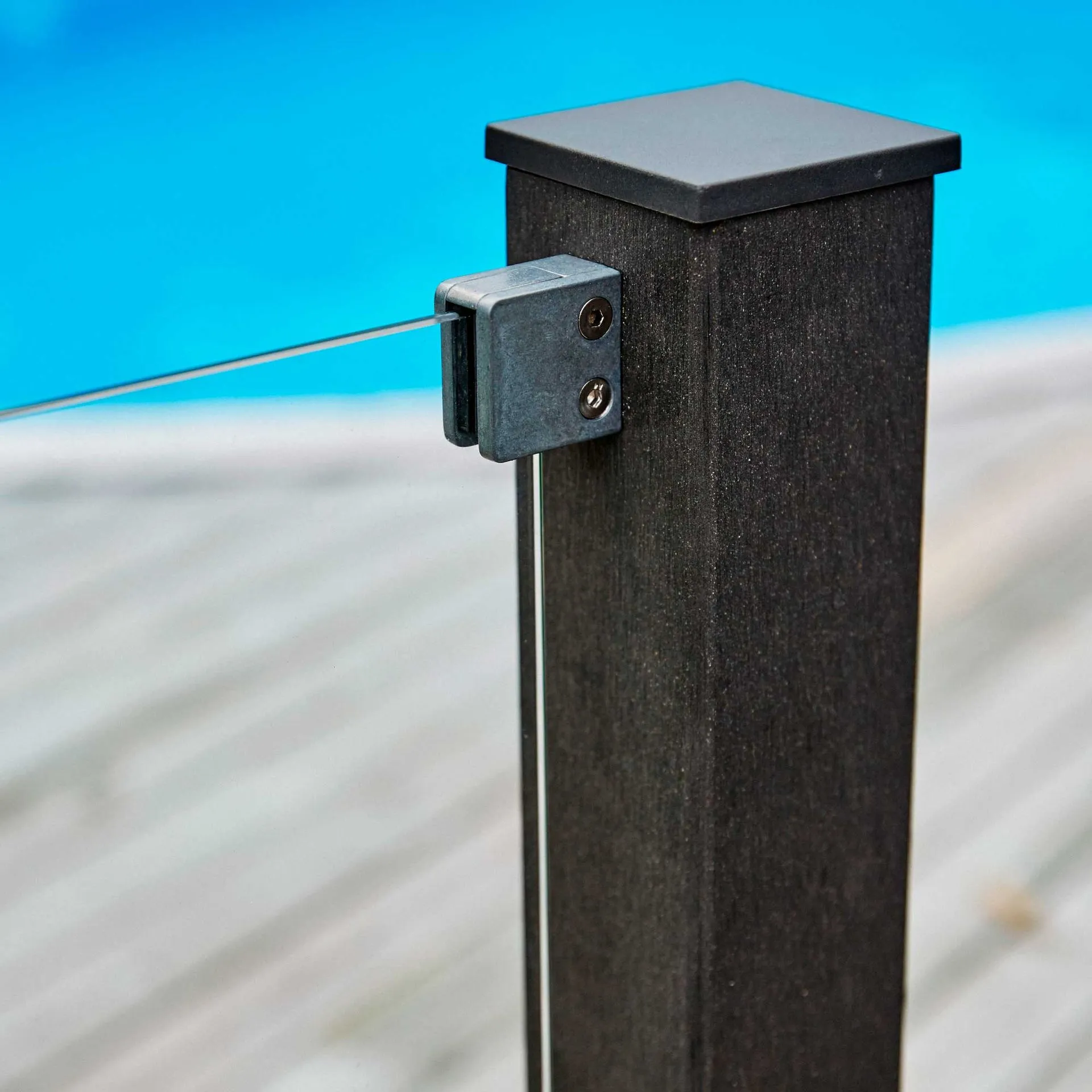 PLUS KOMPOSITSTOLPE 9X9X135CM MED STÅLKERNE 6 PLUS KOMPOSITSTOLPE 9X9X135CM MED STÅLKERNE - Billede 4