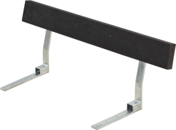 PLUS RYGLÆN TIL BORDBÆNKSÆT SORT GENBRUGSPLAST 5,2X33,7X118CM