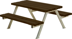 PLUS ALPHA JUNIOR BORDBÆNKESÆT SORT 118X57X118CM