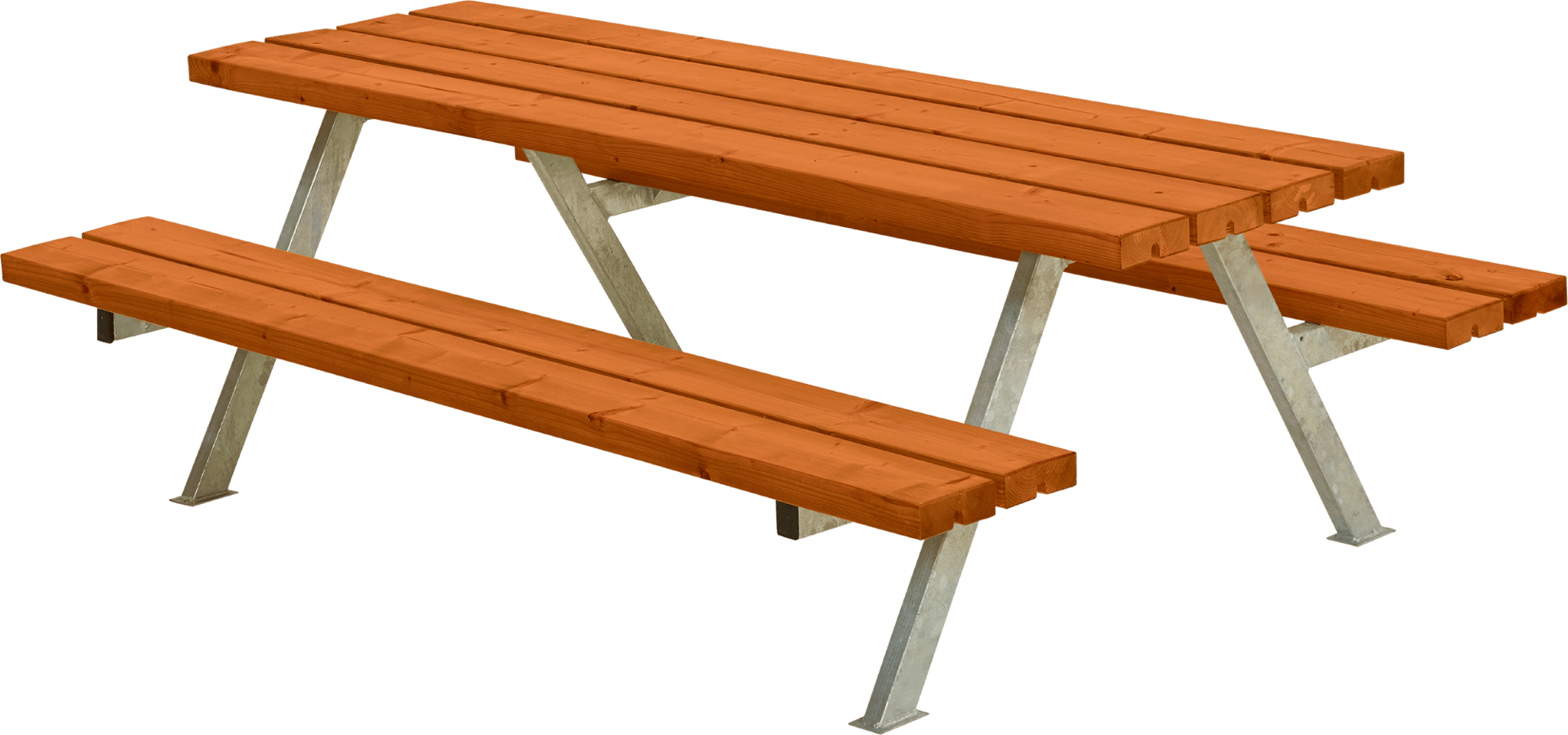 PLUS ALPHA JUNIOR BORDBÆNKESÆT GRUNDMALET TEAK 177X57X118CM 4 PLUS ALPHA JUNIOR BORDBÆNKESÆT GRUNDMALET TEAK 177X57X118CM - Billede 2