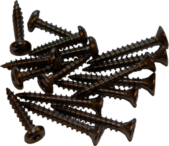 PLUS SKRUER SORTE TIL BESLAG PÅ TRÆ- OG STÅLSTOLPER