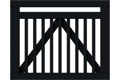 PLUS LINEA ENKELTLÅGE SORT FUNGICIDBEH. OG GRUNDMALET 100X80CM